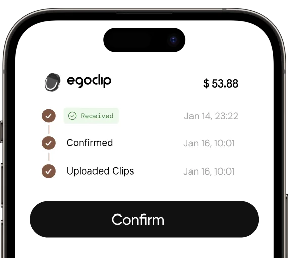 egoclip payment confirmation
